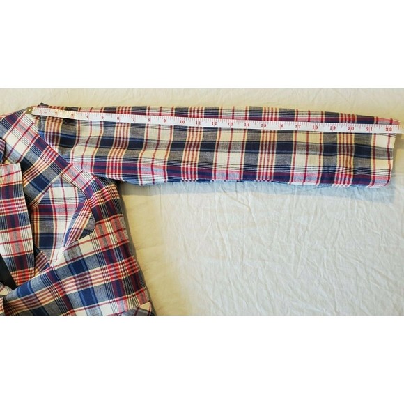 Vintage Spiegel Women's Blazer Red White and Blue Plaid Size 5/6 Small Patriotic - Picture 5 of 6